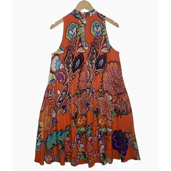 Anthropologie Maeve Larkhill 100% Silk Trapeze Dress Womens Size Small NWT $145 - Picture 12 of 15